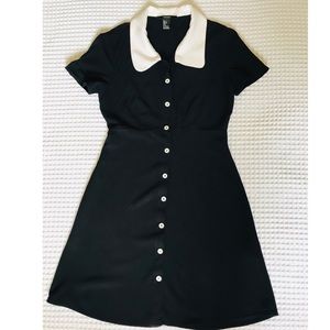 Black button down dress